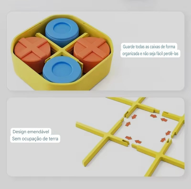 Divirta-se se com o TIC-TAC-TOE parafuso xadrez quebra-cabeça brinquedos compacto e portátil família jogos