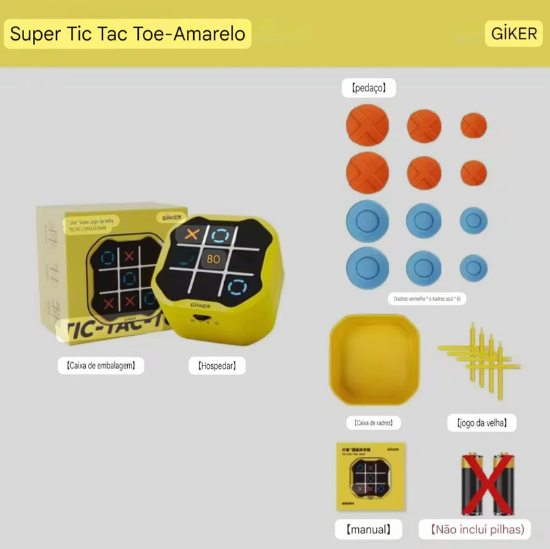 Divirta-se se com o TIC-TAC-TOE parafuso xadrez quebra-cabeça brinquedos compacto e portátil família jogos