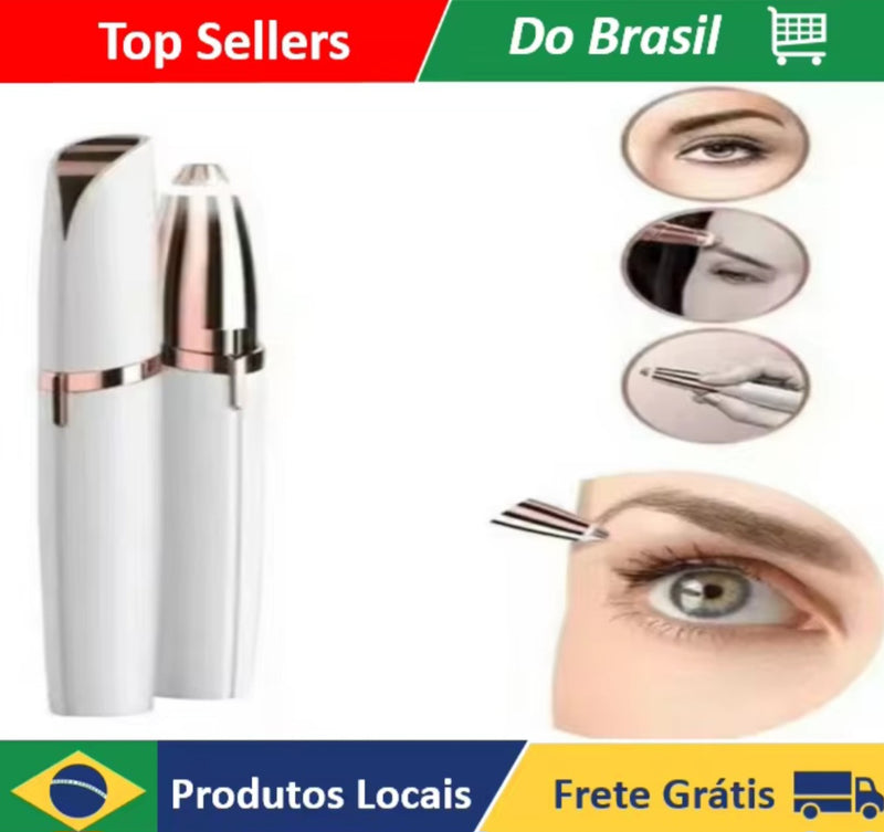 Adeus sobrancelhas indesejadas! Com a Caneta Depiladora Sobrancelha Elétrica, remove os pelos de forma rápida e sem dor